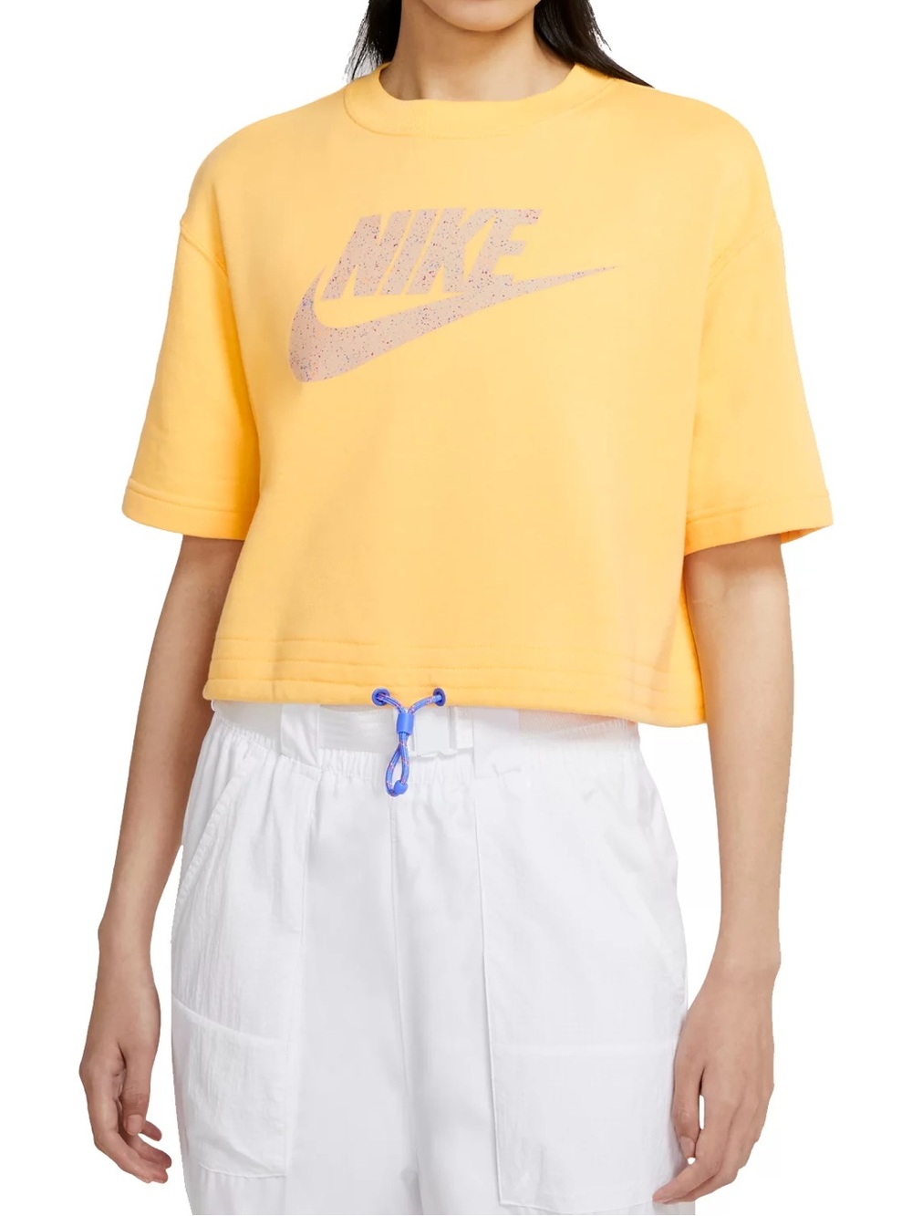 Nike‎ Icon Clash Topaz Gold Graphic Crop T-Shirt Women’s Plus 1X NWT